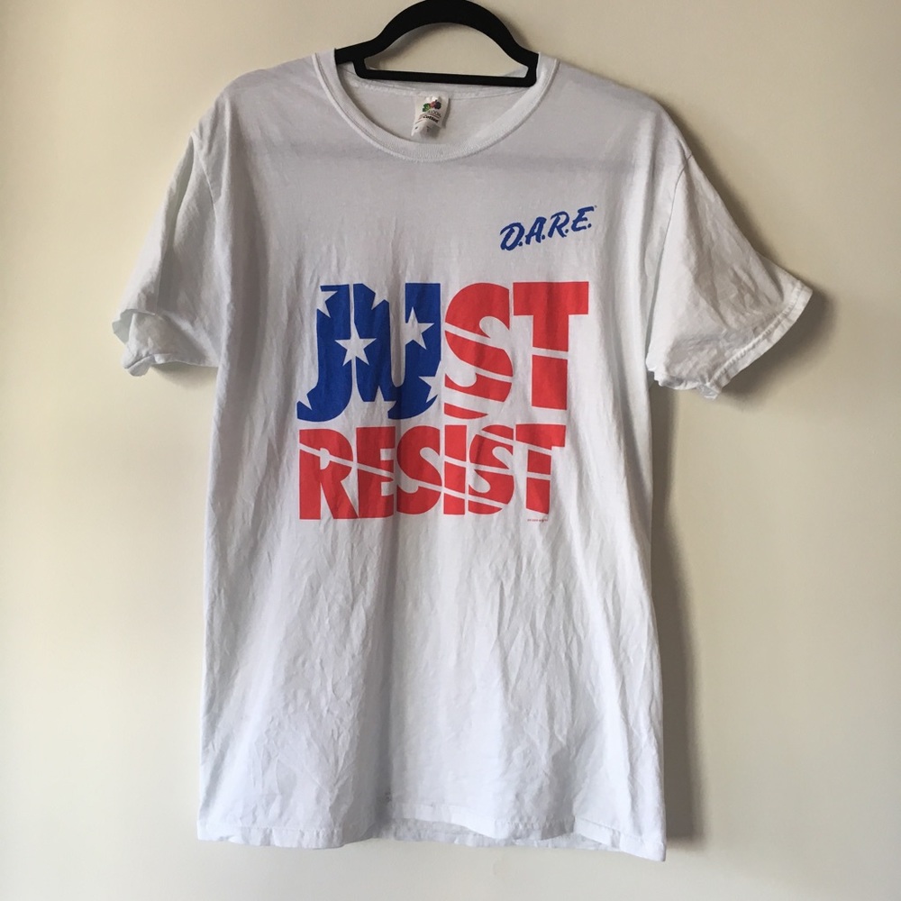 D.A.R.E. “Just Resist” American Flag DARE T-Shirt